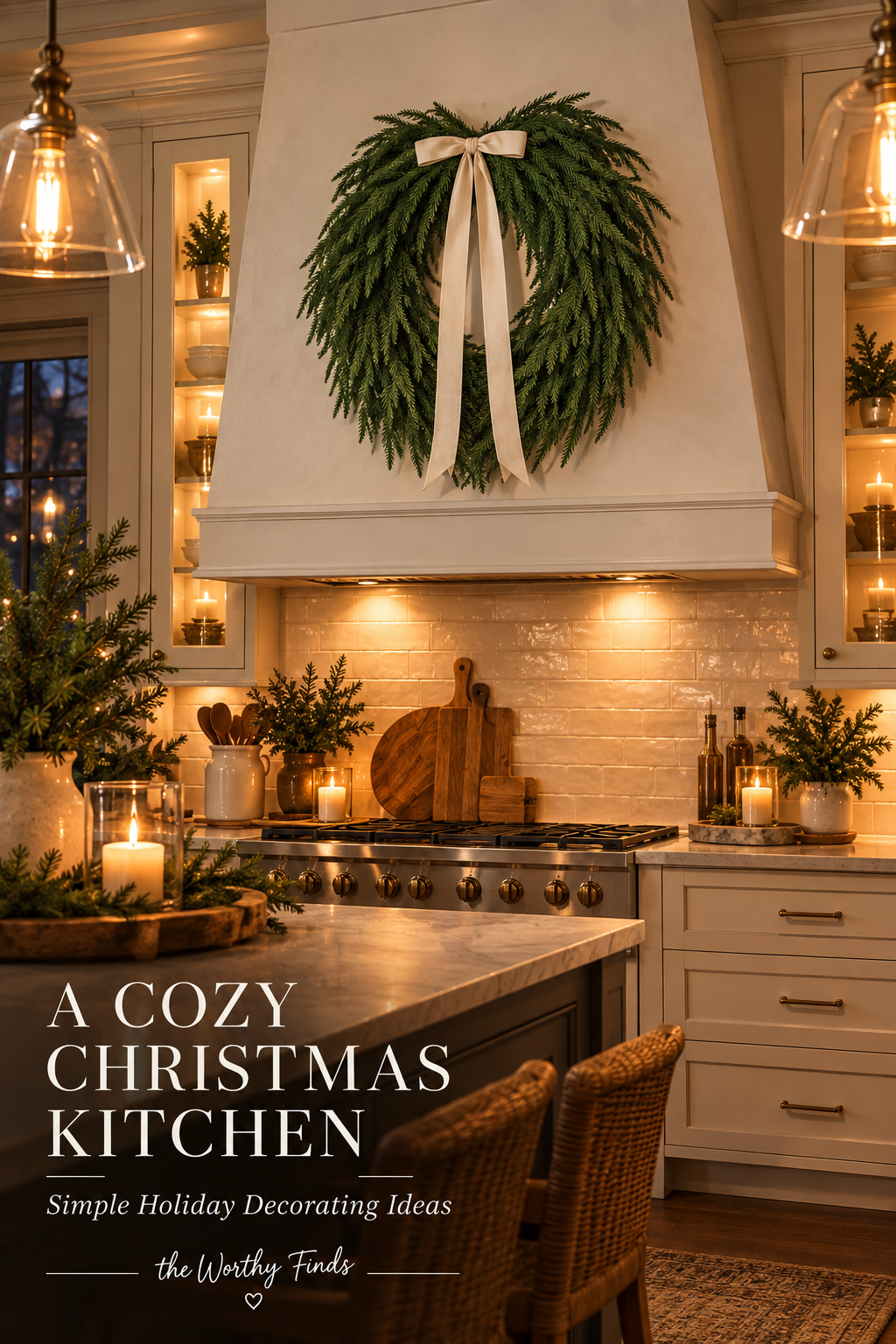 cozy christmas kitchen glow