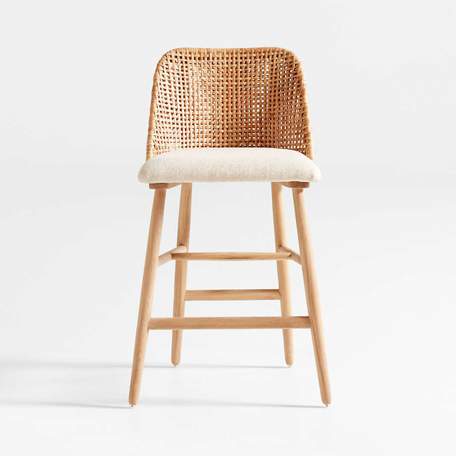 5 Designer-Looking Bar Stools for Less: High-End Style Without the High-End Price screenshot 2026 10 05 at 12 23 41 astrid upholstered rattan counter stool crate & barrel